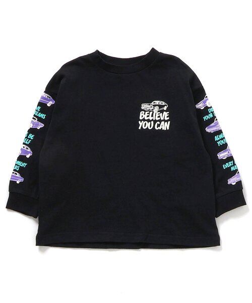 BREEZE（ブリーズ）の「袖モチーフロンT_ジュニア対応（Tシャツ/カットソー・キッズ・ブラック/アイボリー/グリーン・80/90/100/110/120/130/140）」の10枚目の写真