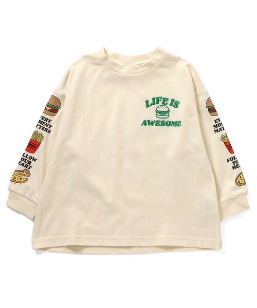 BREEZE（ブリーズ）の「袖モチーフロンT_ジュニア対応（Tシャツ/カットソー・キッズ・ブラック/アイボリー/グリーン・80/90/100/110/120/130/140）」の14枚目の写真