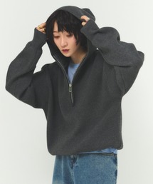 FMiBL | ハーフジップフードニット(ニット/セーター)