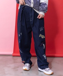 ScoLar Parity（スカラーパリティ）の「361102：らくがき風ワッペンベルト付きパンツ（デニムパンツ）」