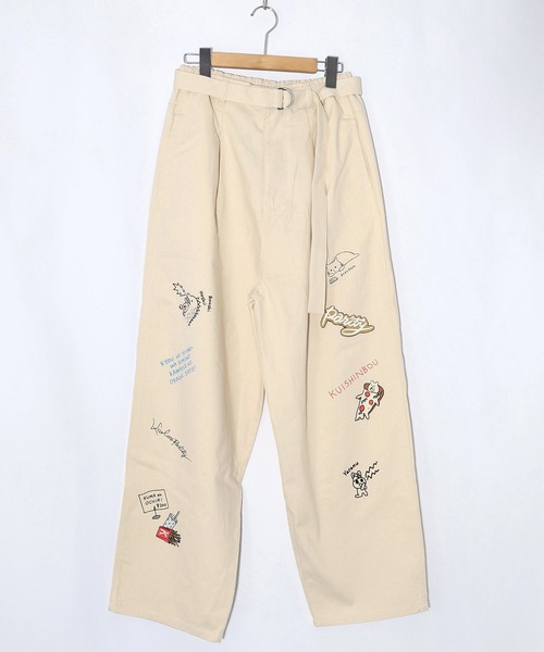 ScoLar Parity（スカラーパリティ）の「361102：らくがき風ワッペンベルト付きパンツ（デニムパンツ・レディース・アイボリー/ブルー・M）」の19枚目の写真