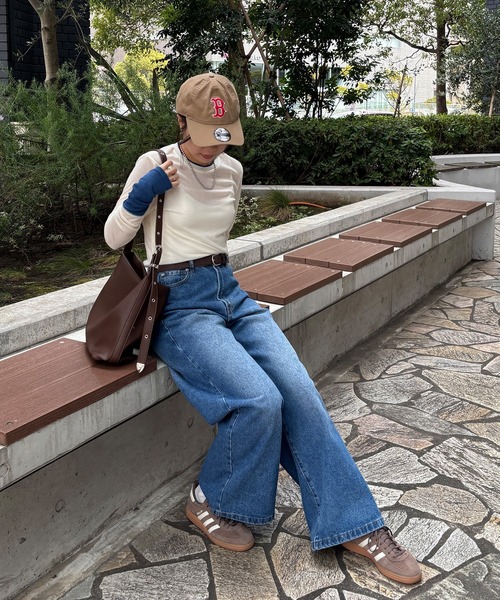 ISOOK（アイスー）の「【ISOOK / アイスー】レザーショルダーバッグ / 合皮 ショルダーバッグ 斜め掛け マルチウェイ A4サイズ収納可 大容量 通勤用 通学用 旅行用 マザーズバッグ ZOZOTOWN限定（ショルダーバッグ・レディース・ブラウン/ブラック・FREE）」の7枚目の写真