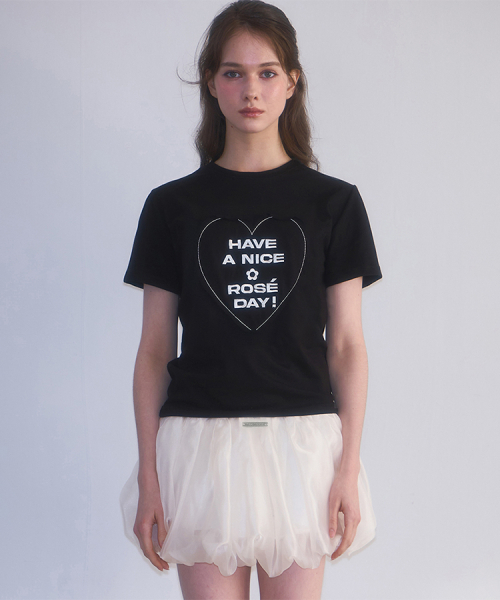 ROSEFRANTZ（ロゼフランツ）の「In the Heart T-shirt [Black]（Tシャツ/カットソー・レディース・ブラック・SMALL）」の2枚目の写真