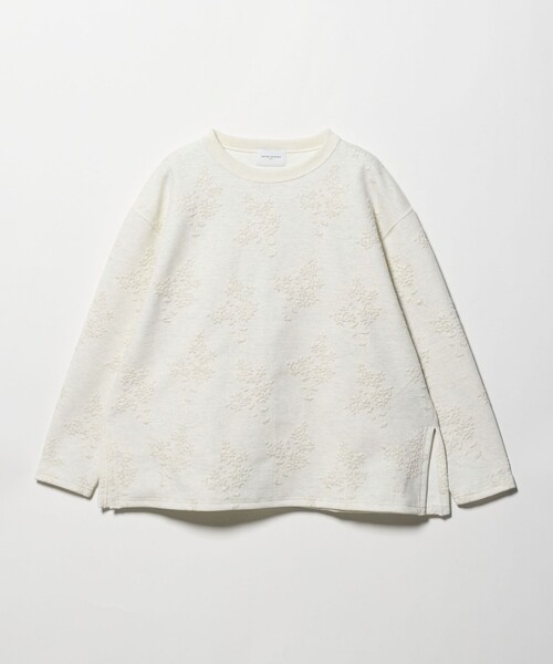 UNITED ARROWS(ユナイテッドアローズ)の「フラワー ジャガード スウェット(スウェット・レディース・ナチュラル/ライトグレー/ホワイト・FREE)」の1枚目の写真