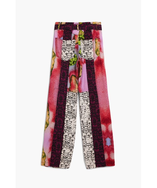 Desigual(デシグアル)の「パッチ付きフルイドパンツ(その他パンツ・レディース・レッド・S/M/L/XS)」の2枚目の写真