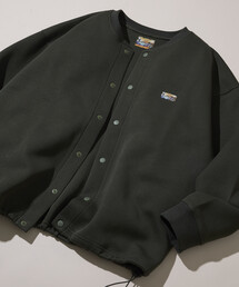 FREAK'S STORE | ビッグシルエット ダンボール ワンポイントロゴ スナップボタン スピンドル スウェットカーディガン(カーディガン/ボレロ)