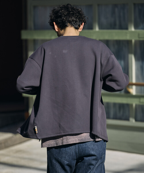 セール】ビッグシルエット ダンボール ワンポイントロゴ スナップ