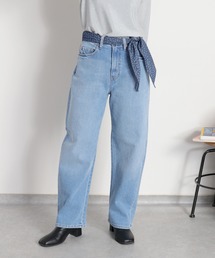 〈セットアップ対応〉スカーフセットデニムダーツパンツ