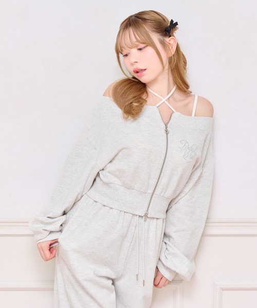 apres jour(アプレジュール)の「【セット着用可能】オフショルジップスウェット(スウェット・レディース・ブラック/オートミール/ピンク・X-LARGE/フリー)」の7枚目の写真