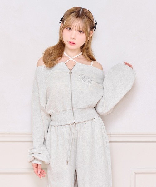 apres jour(アプレジュール)の「【セット着用可能】オフショルジップスウェット(スウェット・レディース・ブラック/オートミール/ピンク・X-LARGE/フリー)」の8枚目の写真
