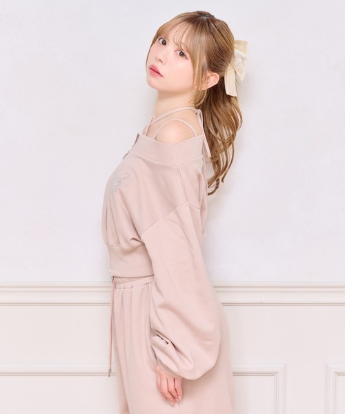 apres jour(アプレジュール)の「【セット着用可能】オフショルジップスウェット(スウェット・レディース・ブラック/オートミール/ピンク・X-LARGE/フリー)」の12枚目の写真