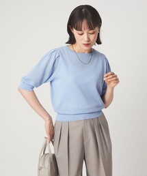 green label relaxing（グリーンレーベルリラクシング）の「ハニカム タック スリーブ プルオーバー ニット（ニット/セーター）」