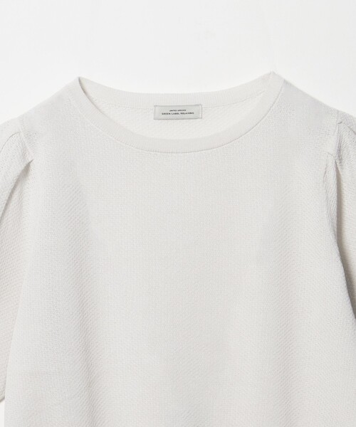 green label relaxing（グリーンレーベルリラクシング）の「ハニカム タック スリーブ プルオーバー ニット（ニット/セーター・レディース・ライトグレー/ライトブルー/ダークブラウン/イエロー・FREE）」の14枚目の写真