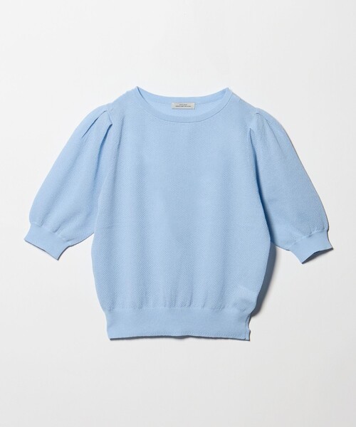 green label relaxing（グリーンレーベルリラクシング）の「ハニカム タック スリーブ プルオーバー ニット（ニット/セーター・レディース・ライトグレー/ライトブルー/ダークブラウン/イエロー・FREE）」の20枚目の写真