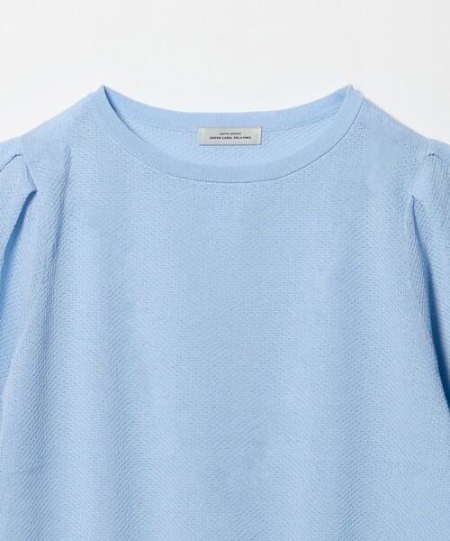 green label relaxing（グリーンレーベルリラクシング）の「ハニカム タック スリーブ プルオーバー ニット（ニット/セーター・レディース・ライトグレー/ライトブルー/ダークブラウン/イエロー・FREE）」の21枚目の写真