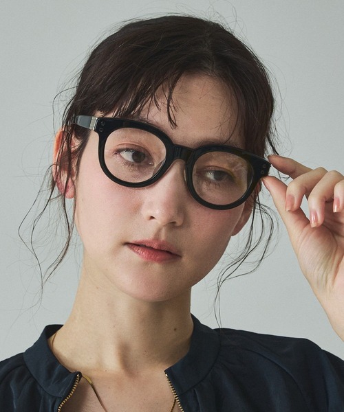 qualite（カリテ）の「【世界が認めた鯖江製】UVカットクリアボストンメガネ（メガネ・レディース・ブラウン/ブラック・フリー）」の9枚目の写真