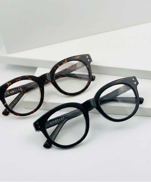 qualite（カリテ）の「【世界が認めた鯖江製】UVカットクリアボストンメガネ（メガネ・レディース・ブラウン/ブラック・フリー）」の4枚目の写真