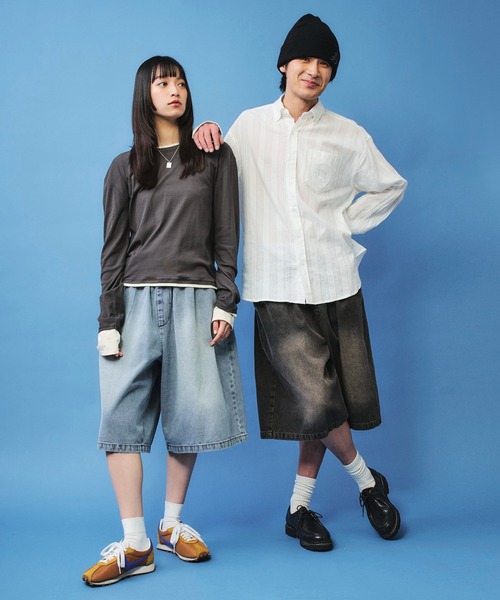 ヴィンテージデザイン デニムハーフパンツ（デニムパンツ）｜DAWNCE