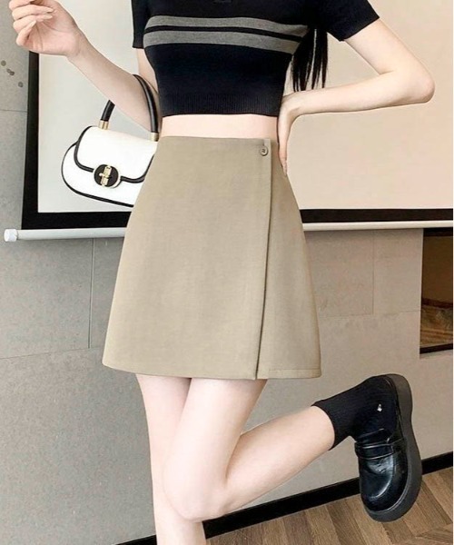 Per sist ence(パーシエンス)の「ラップデザインミニスカート(スカート・レディース・ベージュ/グレー/ブラック・MEDIUM/LARGE/SMALL)」の13枚目の写真