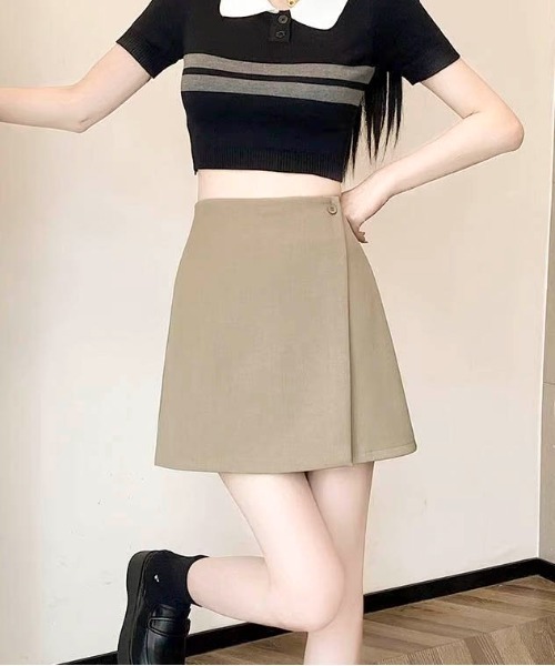 Per sist ence(パーシエンス)の「ラップデザインミニスカート(スカート・レディース・ベージュ/グレー/ブラック・MEDIUM/LARGE/SMALL)」の16枚目の写真