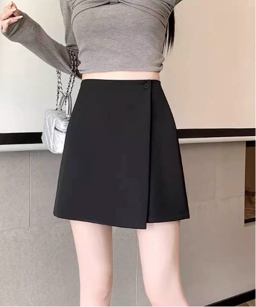 Per sist ence(パーシエンス)の「ラップデザインミニスカート(スカート・レディース・ベージュ/グレー/ブラック・MEDIUM/LARGE/SMALL)」の11枚目の写真