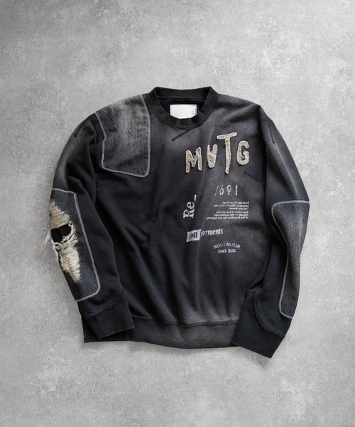 Iroquois（イロコイ）の「HUNTING SWEATSHIRT（スウェット・メンズ・グレー×サックスブルー/グレー/ブラック×ブラック/ホワイト系その他・5/3/4/2）」の2枚目の写真