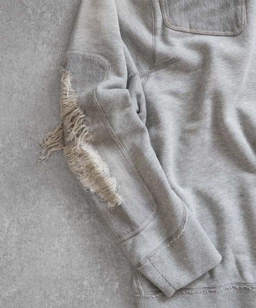 Iroquois（イロコイ）の「HUNTING SWEATSHIRT（スウェット・メンズ・グレー×サックスブルー/グレー/ブラック×ブラック/ホワイト系その他・5/3/4/2）」の18枚目の写真