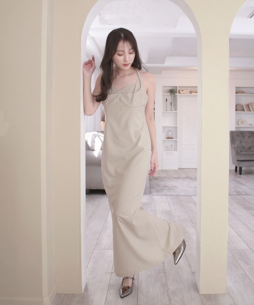 Reurie'（レウリィ）の「オリジナルレイヤードワンピース / キャミワンピ ノースリーブ ビスチェ きれいめ フェミニン 大人カジュアル オケージョン お呼ばれコーデ セットアップ着用可能（ワンピース・レディース・グレー/ブラック/アイボリー・SMALL/MEDIUM）」の19枚目の写真