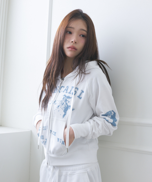 LARTIGENT(ラーティゼン)の「L22 HERITAGE HORSE 90S HOOD ZIP-UP(WHITE)(パーカー・レディース・その他・FREE)」の5枚目の写真