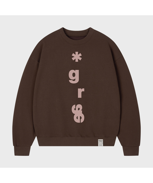 GRAVER（グレーバー）の「[ユニセックス]GRAE-S バーティカル スウェットシャツ_4カラー（スウェット・レディース・ブラック/ホワイト/ダークブラウン/ネイビー・LARGE/MEDIUM/SMALL）」の3枚目の写真
