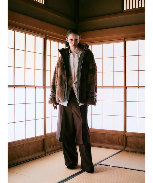 CREO STORE(クレオストア)の「【TAJEN:T】COW PATTERN FAR JACKET/ アニマル柄ファージャケット/ ファーアウター(ブルゾン・レディース・ブラウン/ホワイト・1)」の6枚目の写真