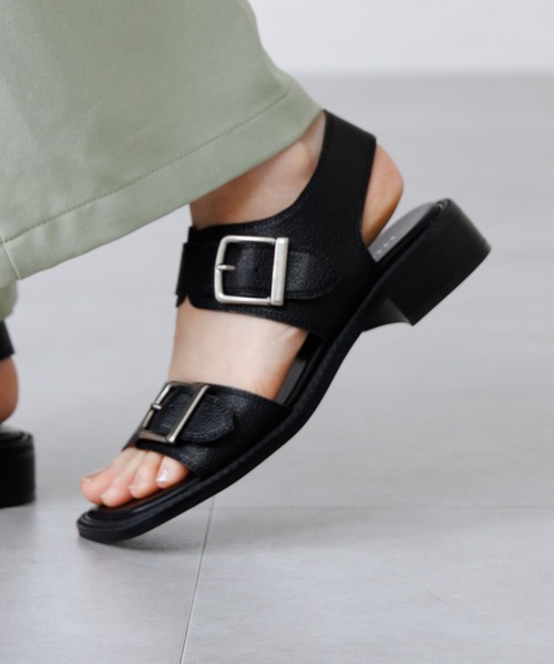 HIMIKO（ヒミコ）の「【HIMIKO】【ZOZOTOWN限定】ダブルストラップサンダル/660201（サンダル・レディース・ブラック/ブラウン・SMALL/LARGE/X-LARGE/MEDIUM）」の3枚目の写真