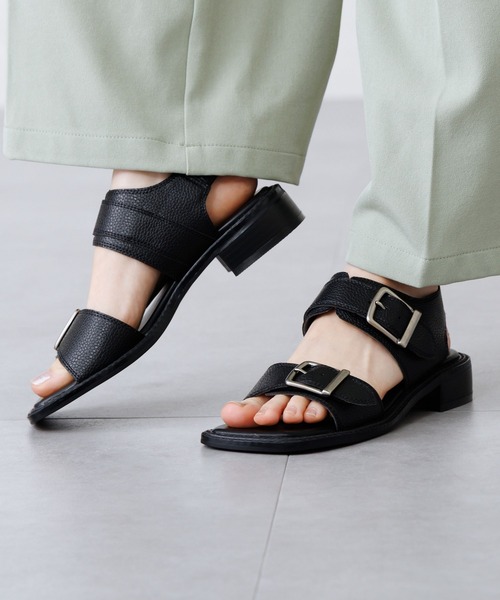 HIMIKO（ヒミコ）の「【HIMIKO】【ZOZOTOWN限定】ダブルストラップサンダル/660201（サンダル・レディース・ブラック/ブラウン・SMALL/LARGE/X-LARGE/MEDIUM）」の4枚目の写真