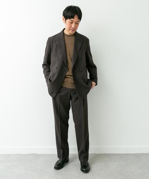 URBAN RESEARCH DOORS（アーバンリサーチドアーズ）の「LIFE STYLE TAILOR　ウーリーノグレンチェック2タックパンツ（スーツパンツ・メンズ・ブラウン・SMALL/X-LARGE/LARGE/MEDIUM）」の3枚目の写真