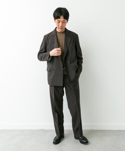 URBAN RESEARCH DOORS（アーバンリサーチドアーズ）の「LIFE STYLE TAILOR　ウーリーノグレンチェック2タックパンツ（スーツパンツ・メンズ・ブラウン・SMALL/X-LARGE/LARGE/MEDIUM）」の4枚目の写真