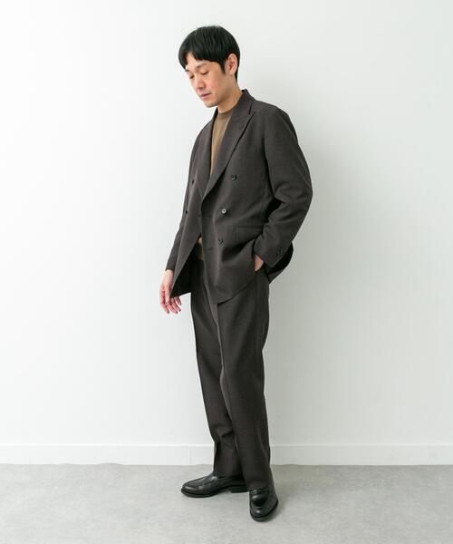URBAN RESEARCH DOORS（アーバンリサーチドアーズ）の「LIFE STYLE TAILOR　ウーリーノグレンチェック2タックパンツ（スーツパンツ・メンズ・ブラウン・SMALL/X-LARGE/LARGE/MEDIUM）」の5枚目の写真
