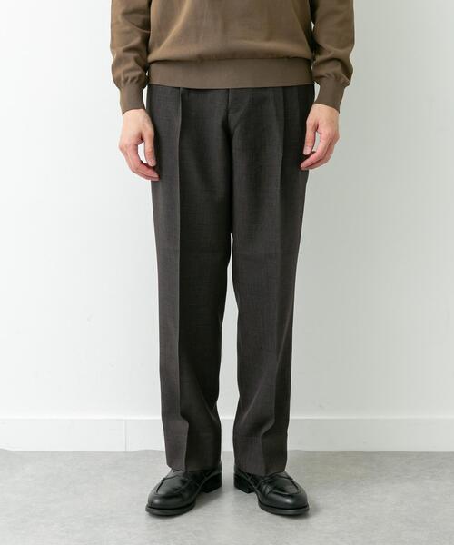 URBAN RESEARCH DOORS（アーバンリサーチドアーズ）の「LIFE STYLE TAILOR　ウーリーノグレンチェック2タックパンツ（スーツパンツ・メンズ・ブラウン・SMALL/X-LARGE/LARGE/MEDIUM）」の6枚目の写真