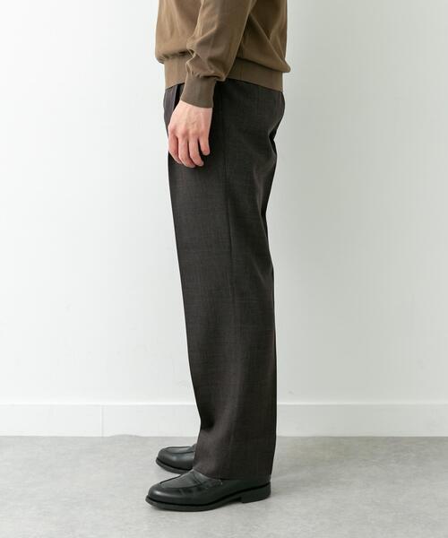 URBAN RESEARCH DOORS（アーバンリサーチドアーズ）の「LIFE STYLE TAILOR　ウーリーノグレンチェック2タックパンツ（スーツパンツ・メンズ・ブラウン・SMALL/X-LARGE/LARGE/MEDIUM）」の7枚目の写真
