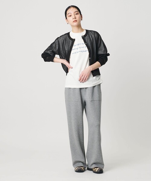 BEAUTY&YOUTH UNITED ARROWS(ビューティーアンドユースユナイテッドアローズ)の「ライン クルーネック カーディガン ウォッシャブル(カーディガン/ボレロ・レディース・ベージュ/オフホワイト/ブラック・FREE)」の9枚目の写真