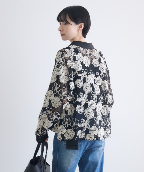 Paradise Picnic(パラダイスピクニック)の「レースブラウス(シャツ/ブラウス・レディース・アイボリー/ブラック・FREE)」の6枚目の写真