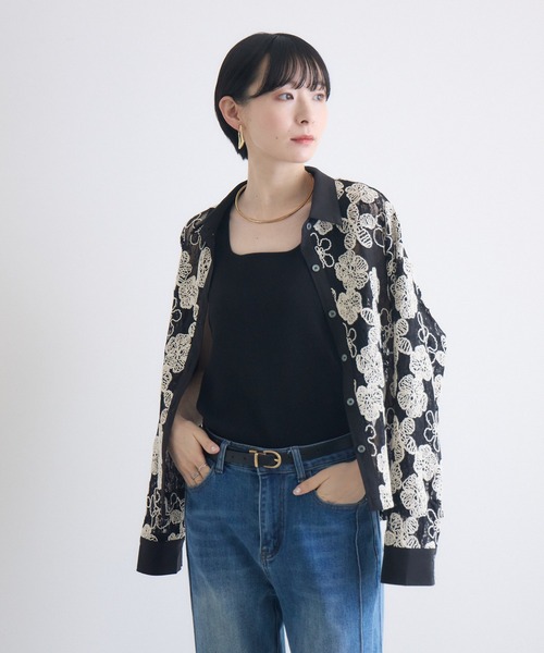 Paradise Picnic(パラダイスピクニック)の「レースブラウス(シャツ/ブラウス・レディース・アイボリー/ブラック・FREE)」の8枚目の写真