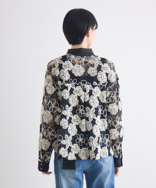 Paradise Picnic(パラダイスピクニック)の「レースブラウス(シャツ/ブラウス・レディース・アイボリー/ブラック・FREE)」の3枚目の写真