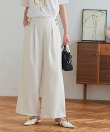 Pierrot（ピエロ）の「ゴールドボタンワイドパンツ（その他パンツ）」