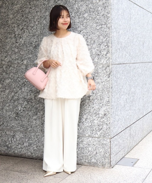 Pierrot（ピエロ）の「ゴールドボタンワイドパンツ（その他パンツ・レディース・チャコール/ネイビー/アイボリー・M/PM/L）」の13枚目の写真