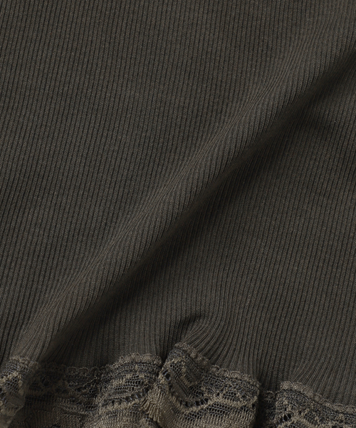 JOURNAL STANDARD relume(ジャーナルスタンダード レリューム)の「スーピマコットンストレッチレースキャミソール(タンクトップ・レディース・ブラック系その他/ホワイト/ブラウン・FREE)」の10枚目の写真