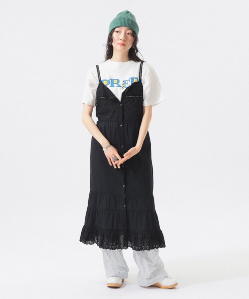 BEAMS BOY（ビームスボーイ）の「カットワーク キャミワンピース（ワンピース・レディース・ブラック/オフホワイト・2/1）」の7枚目の写真