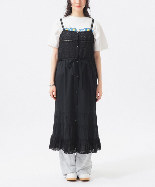 BEAMS BOY（ビームスボーイ）の「カットワーク キャミワンピース（ワンピース・レディース・ブラック/オフホワイト・2/1）」の11枚目の写真