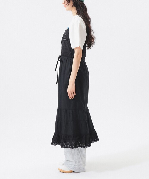 BEAMS BOY（ビームスボーイ）の「カットワーク キャミワンピース（ワンピース・レディース・ブラック/オフホワイト・2/1）」の12枚目の写真