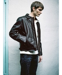 Nudie Jeans/ヌーディージーンズ / Eddy Rider Leather Jacket / エディライダースジャケット / Black
