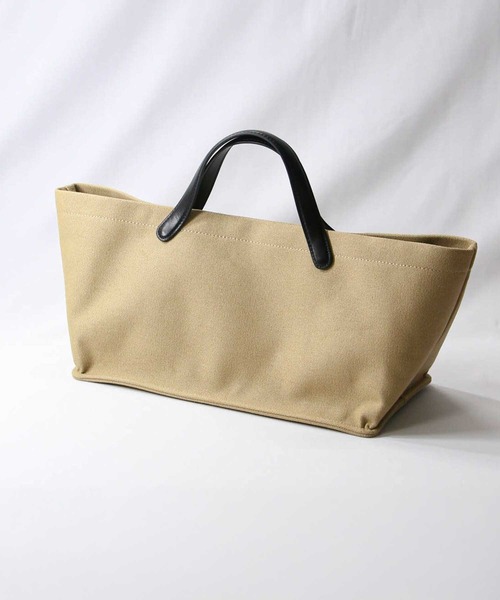 Gready Brilliant（グレディブリリアン）の「キャンバス横長トート（トートバッグ・レディース・ブラック/ベージュ・FREE）」の4枚目の写真